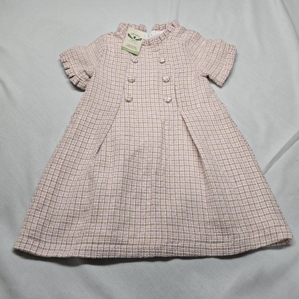 Charming Pink Checkered Kids Dress